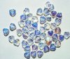 50 9mm Transparent Crystal AB Leaf Beads